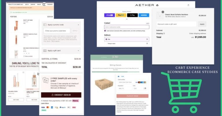 cart experience ecommerce case studies